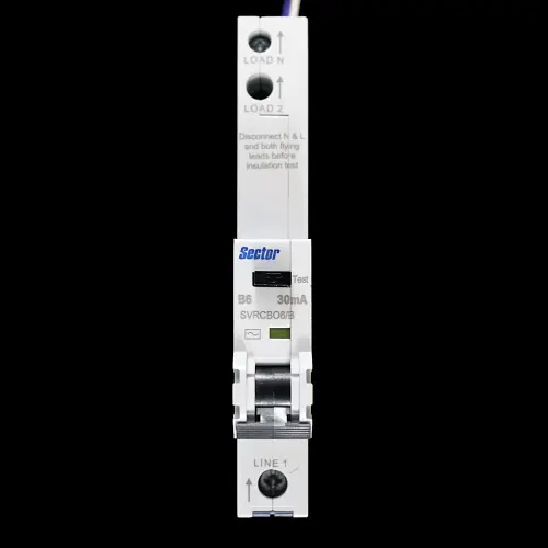 SECTOR 6 AMP CURVE B 6kA 30mA RCBO TYPE AC SVRCBO6/B