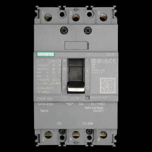 SIEMENS 32 AMP 36kA TRIPLE POLE MCCB TM210 100S 3VA1 3VA1032-4ED32-0AA0