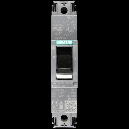 SIEMENS 100 AMP 36kA MCCB TM210 160S 3VA1 3VA1110-4ED12-0AA0