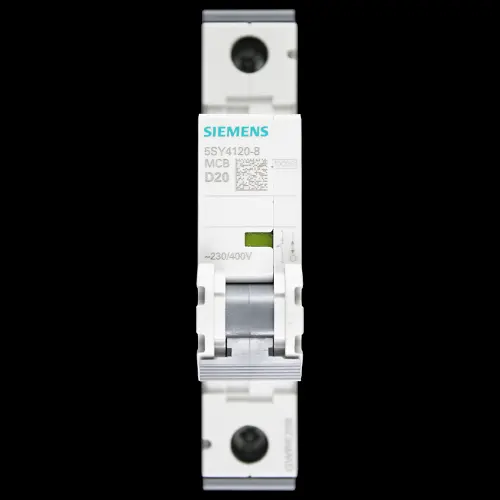 SIEMENS 20 AMP CURVE D 10kA MCB CIRCUIT BREAKER 5SY41 5SY4120-8