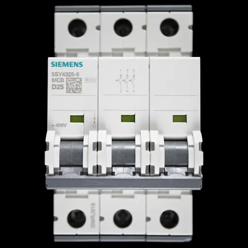 SIEMENS 25 AMP CURVE D 10kA TRIPLE POLE MCB CIRCUIT BREAKER 5SY43 5SY4325-8