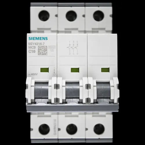 SIEMENS 16 AMP CURVE C 10kA TRIPLE POLE MCB CIRCUIT BREAKER 5SY43 5SY4316-7