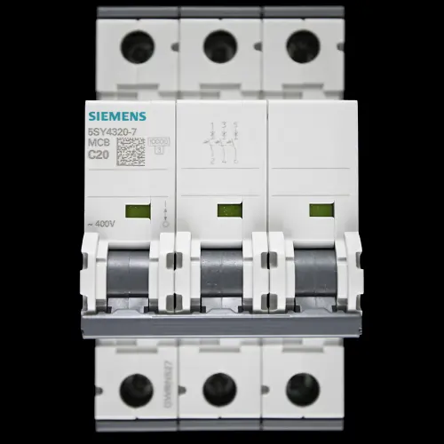 SIEMENS 20 AMP CURVE C 10kA TRIPLE POLE MCB CIRCUIT BREAKER 5SY43 5SY4320-7