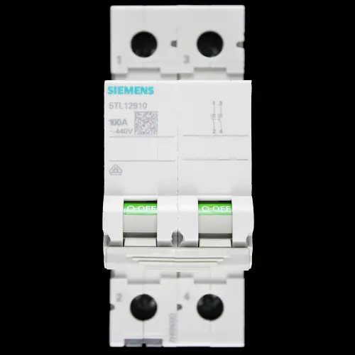 SIEMENS 100 AMP DOUBLE POLE MAIN SWITCH DISCONNECTOR 5TL12910
