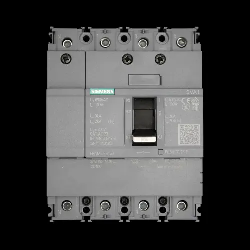 SIEMENS 100 AMP FOUR POLE MAIN SWITCH DISCONNECTOR 3VA1110-1AA46-0AA0