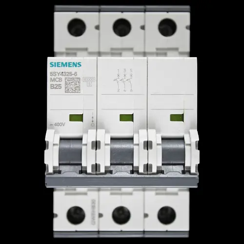 SIEMENS 25 AMP CURVE B 10kA TRIPLE POLE MCB CIRCUIT BREAKER 5SY4325-6 5SY43