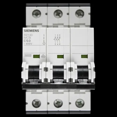 SIEMENS 50 AMP CURVE C 10kA TRIPLE POLE MCB CIRCUIT BREAKER 5SY4350-7 5SY43