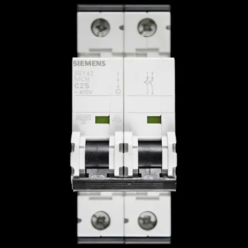 SIEMENS 25 AMP CURVE C 10kA DOUBLE POLE MCB CIRCUIT BREAKER 5SY4225-7 5SY42
