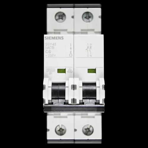 SIEMENS 6 AMP CURVE C 10kA DOUBLE POLE MCB CIRCUIT BREAKER 5SY4506-7 5SY45