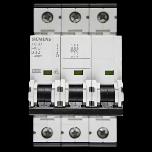 SIEMENS 32 AMP CURVE D 6kA TRIPLE POLE MCB CIRCUIT BREAKER 5SY6332-8 5SY63