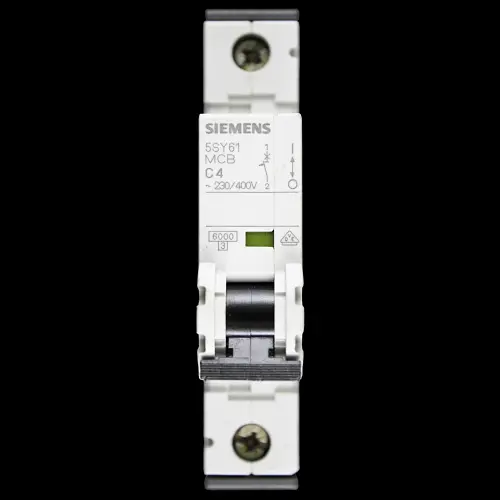 SIEMENS 4 AMP CURVE C 6kA MCB CIRCUIT BREAKER 5SY6104-7 5SY61