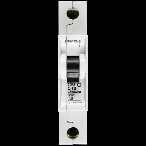 SIEMENS 10 AMP CURVE C 6kA MCB CIRCUIT BREAKER 5SX1