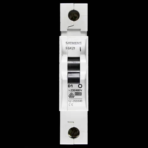 SIEMENS 1 AMP CURVE D 6kA MCB CIRCUIT BREAKER 5SX21