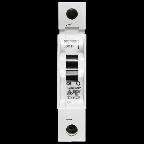SIEMENS 6 AMP CURVE C 10kA MCB CIRCUIT BREAKER 5SX41 5SX4