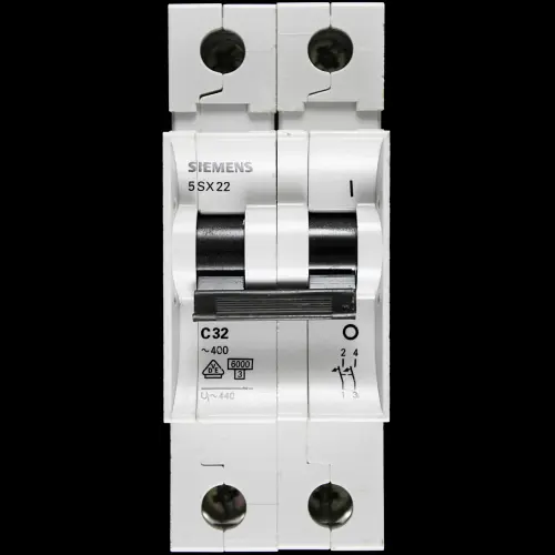 SIEMENS 32 AMP CURVE C 6kA DOUBLE POLE MCB CIRCUIT BREAKER 5SX22 5SX2