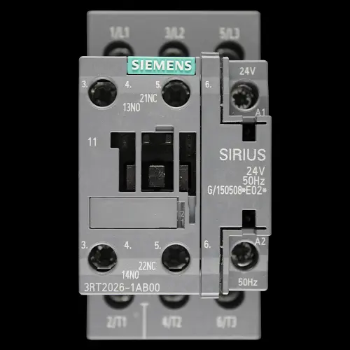 SIEMENS 25 AMP TRIPLE POLE NO CONTACTOR 24V COIL 3RT2026-1AB00