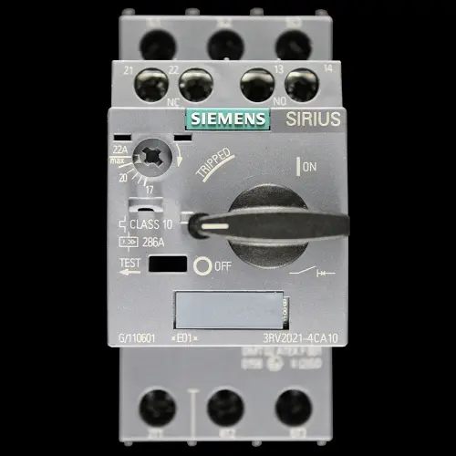 SIEMENS 17-22 AMP MOTOR PROTECTION CIRCUIT BREAKER 3RV2021-4CA10