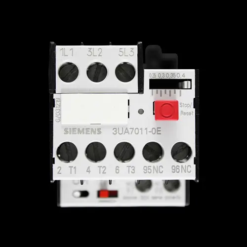 SIEMENS 0.25 - 0.4 AMP TRIPLE POLE OVERLOAD RELAY 3UA7011-0E