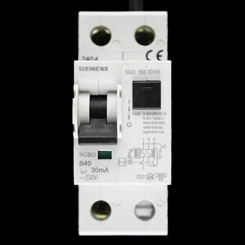 SIEMENS 40 AMP CURVE B 6kA 30mA DOUBLE POLE RCBO TYPE AC 5SU1 356-0DV40