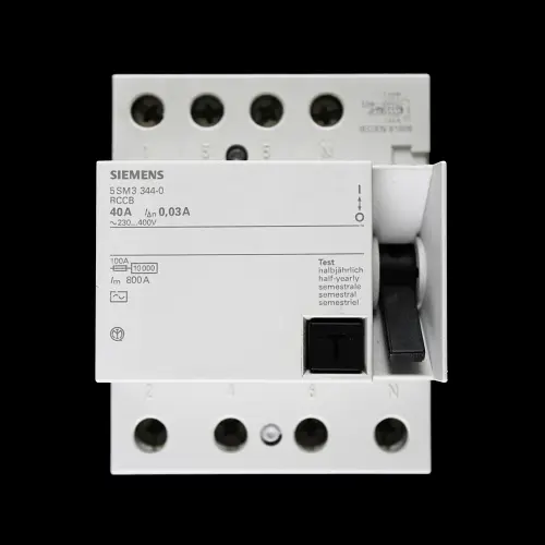 SIEMENS 40 AMP 30mA FOUR POLE RCCB RCD TYPE AC 5SM3 344-0
