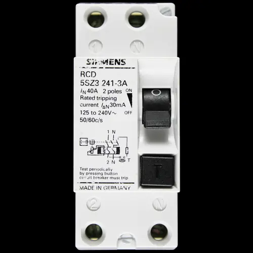 SIEMENS 40 AMP 30mA DOUBLE POLE RCD 5SZ3 241-3A