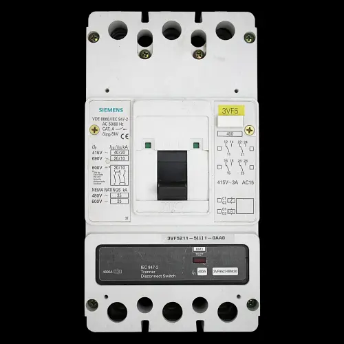 SIEMENS 400 AMP 40kA TRIPLE POLE MAIN SWITCH DISCONNECTOR 3VF5211-5BM31-0AA0
