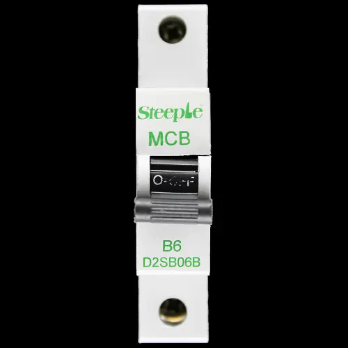 STEEPLE 6 AMP CURVE B 6kA MCB CIRCUIT BREAKER D2SB06B