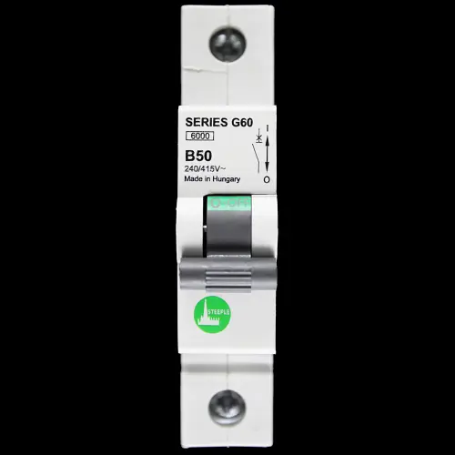 STEEPLE 50 AMP CURVE B 6kA MCB CIRCUIT BREAKER SERIES G60