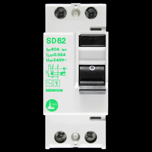 STEEPLE 80 AMP 30mA DOUBLE POLE RCD TYPE AC SD62