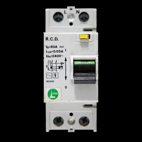 STEEPLE 80 AMP 30mA DOUBLE POLE RCD TYPE AC LL
