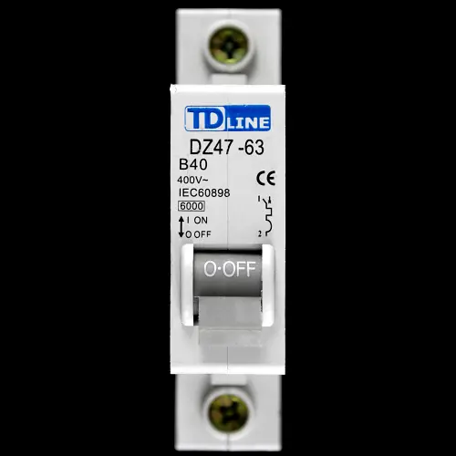 TD LINE 40 AMP CURVE B 6kA MCB CIRCUIT BREAKER DZ47-63