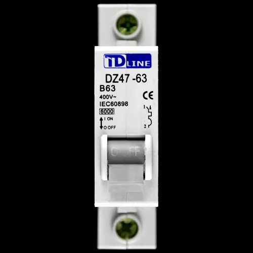 TD LINE 63 AMP CURVE B 6kA MCB CIRCUIT BREAKER DZ47-63