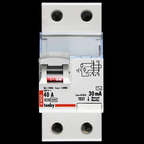 TENBY 40 AMP 30mA DOUBLE POLE RCD TYPE AC R4030