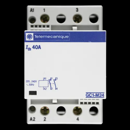 TELEMECANIQUE 40 AMP DOUBLE POLE NO CONTACTOR 220/240V COIL GC1-M24 NFC 61-810