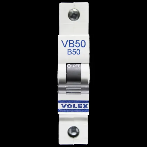 VOLEX 50 AMP CURVE B 6kA MCB CIRCUIT BREAKER VB50 BLACK CLIP