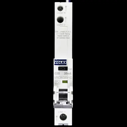 VOLEX 20 AMP CURVE C 6kA 30mA RCBO TYPE A VRCBO20/1C