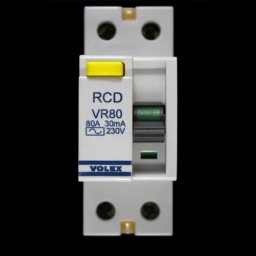 VOLEX 80 AMP 30mA DOUBLE POLE RCD TYPE AC VR80