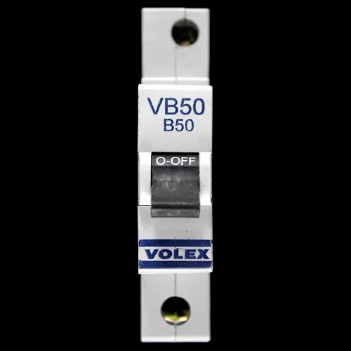VOLEX 50 AMP CURVE B 6kA MCB CIRCUIT BREAKER VB50 RED CLIP