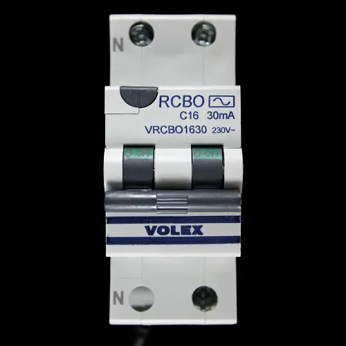 VOLEX 16 AMP CURVE C 10kA 30mA DOUBLE POLE RCBO TYPE AC VRCBO1630