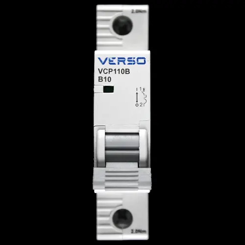 VERSO 10 AMP CURVE B 6kA MCB CIRCUIT BREAKER VCP110B