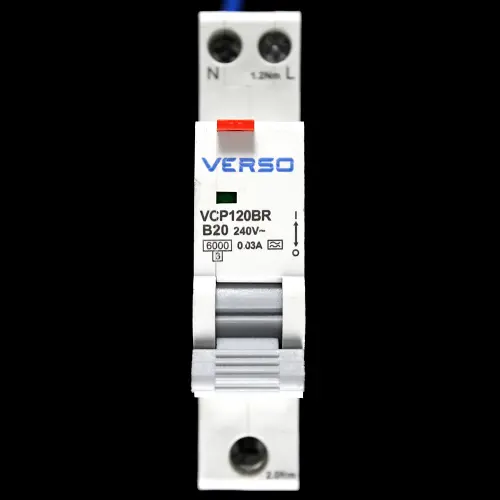 VERSO B 20 RCBO 6kA 30mA TYPE A VCP120BR