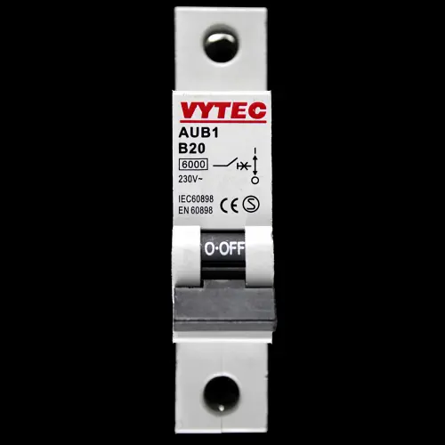 VYTEC 20 AMP CURVE B 6kA MCB CIRCUIT BREAKER AUB1