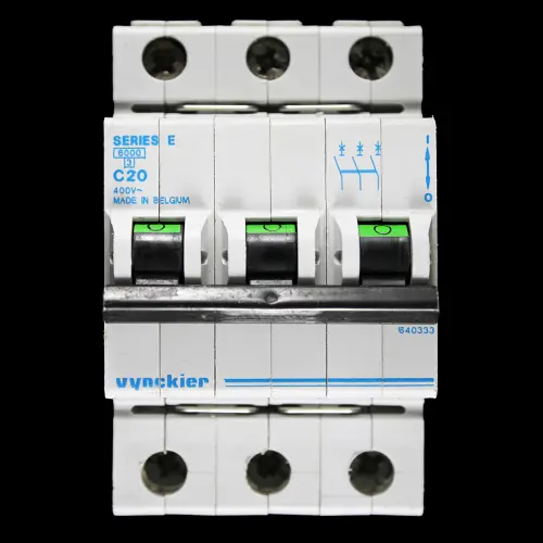 VYNCKIER 20 AMP CURVE C 6kA TRIPLE POLE MCB CIRCUIT BREAKER SERIES E 640333
