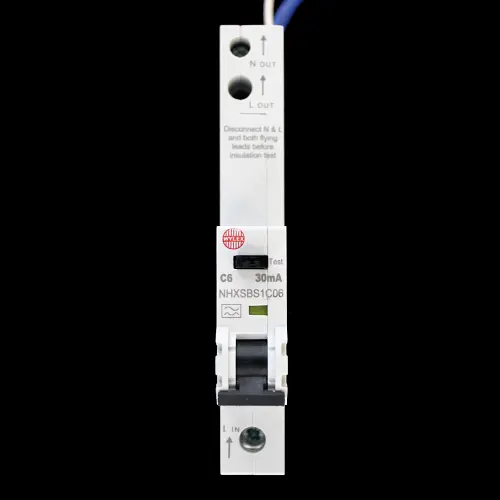 WYLEX 6 AMP CURVE C 6kA 30mA RCBO TYPE A NHXSBS1C06