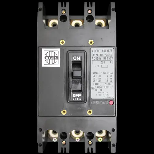 WYLEX 200 AMP 25kA TRIPLE POLE MCCB TO-225BA