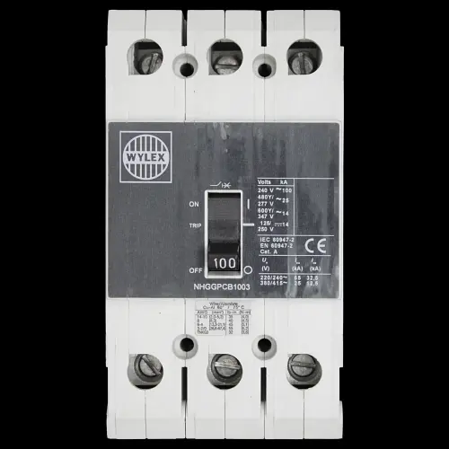 WYLEX 100 AMP 25kA TRIPLE POLE MCCB NHGGPCB1003