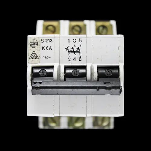 WYLEX 6 AMP CURVE K TRIPLE POLE MCB CIRCUIT BREAKER S213 SK