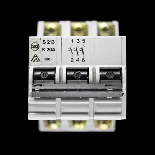 WYLEX 20 AMP CURVE K 10kA TRIPLE POLE MCB CIRCUIT BREAKER S213 SK