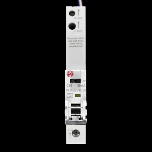 WYLEX 50 AMP CURVE C 6kA 30mA RCBO TYPE A NHXSBS1C50