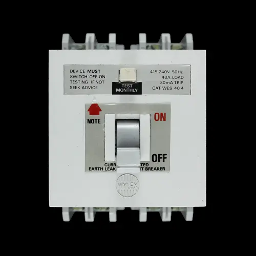 WYLEX 40 AMP 30mA FOUR POLE ELCB RCD WES 40/4